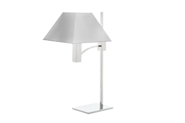 Modern Table Lamp Small White Lampshade Isolated — Stock Photo, Image