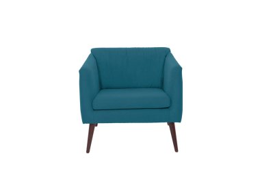 Koltuk. Beyaz arka planda modern tasarımcı koltuğu. Tekstil sandalyesi.