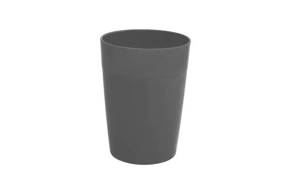 Tazza Plastica Isolata Sfondo Bianco — Foto Stock