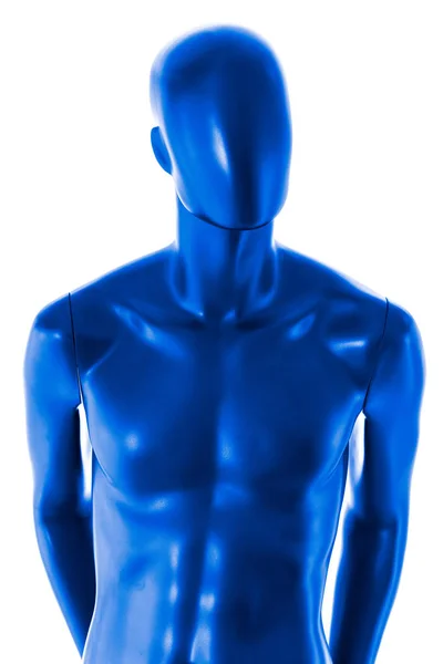 Lesklá Barva Figurína Muž Izolovaných Bílém Pozadí — Stock fotografie