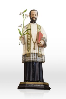 Our lady beyaz izole Divina Providencia heykelinin