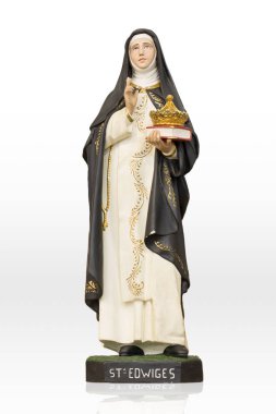 Our lady beyaz izole Divina Providencia heykelinin