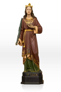 Our lady beyaz izole Divina Providencia heykelinin