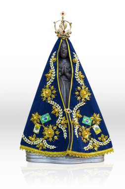 Our lady beyaz izole Divina Providencia heykelinin