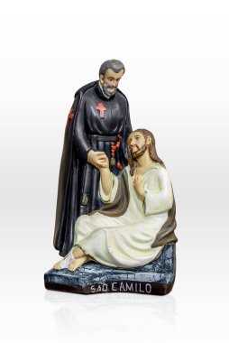 Our lady beyaz izole Divina Providencia heykelinin