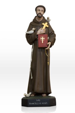 Our lady beyaz izole Divina Providencia heykelinin