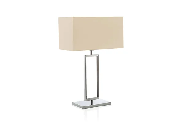 Moderne Tischleuchte Mit Kleinem Lachslampenschirm Isoliert — Stockfoto
