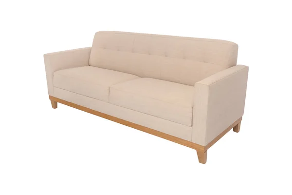 Modernes Sofa Aus Wildleder Isoliert Auf Weißem Hintergrund — Stockfoto