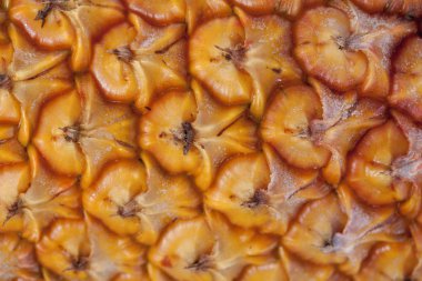Olgun taze ananas doku, makro görünümü yakından