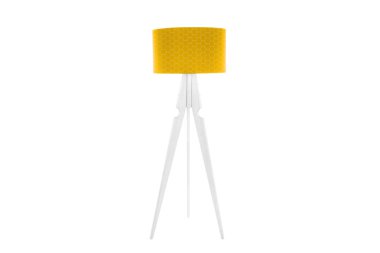 Dekoratif tripos durmakta olan lamba / LAMP / LAMPSHADE beyaz üzerinde izole