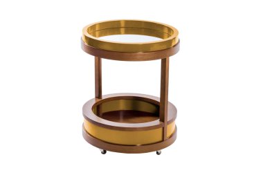 Oturma odası mobilyaları beyaz arka planda izole duruyor.