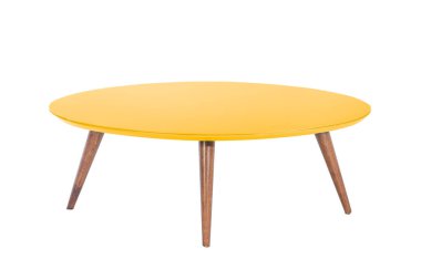 Masa beyaz arkaplanda izole edildi.