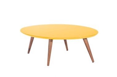 Masa beyaz arkaplanda izole edildi.