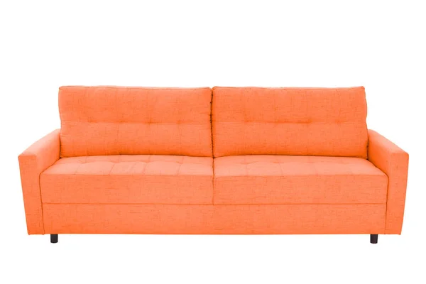 Modernes Sofa Aus Wildleder Isoliert Auf Weißem Hintergrund — Stockfoto