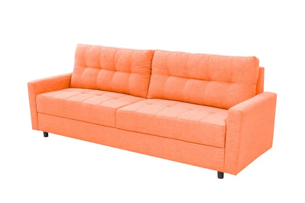 Modernes Sofa Aus Wildleder Isoliert Auf Weißem Hintergrund — Stockfoto