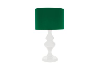 Renk modern masa lambası ile izole küçük beyaz Abajur