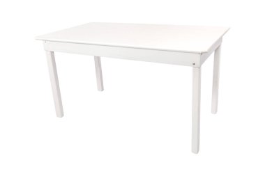 Masa beyaz arkaplanda izole edildi.