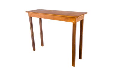 Masa beyaz arkaplanda izole edildi.