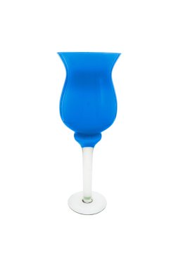 Beyaz bir arka plan üzerinde (cam, boş, vazo izole zarif renk cam vazo)