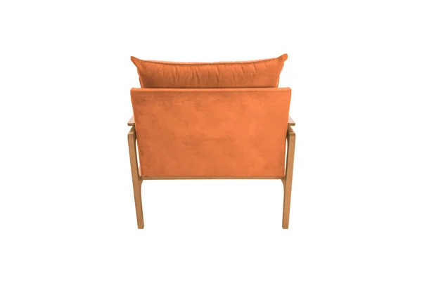 Sillón Naranja Silla Diseño Moderno Sobre Fondo Blanco Silla Textura — Foto de Stock