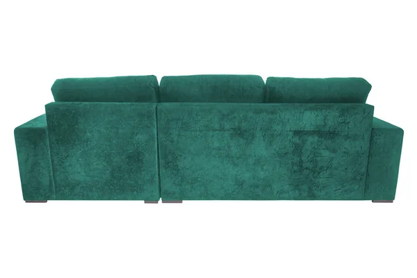 Modernes Wildleder Sofa Isoliert Auf Weißem Hintergrund — Stockfoto