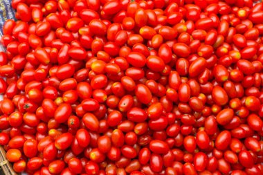 Açık Hava Pazar arka plan, kırmızı domates