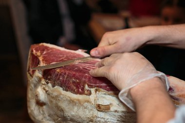 Domuz bacak restourant İspanyol tarzı yakın çekim