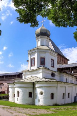 Veliky Novgorod, Rusya Federasyonu antik tapınak antik tapınak. Antik bir tapınak erken bahar.