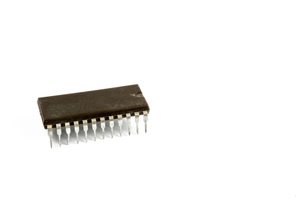 Computer Chip Isolated White Background — Stock Photo, Image