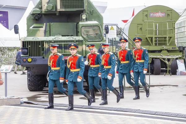 Moscow Russia 30.06.2019 Russian military in ceremonial uniform. — Stock Photo, Image