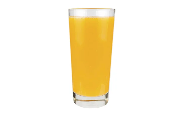 Copo de suco de laranja, isolado no fundo branco. — Fotografia de Stock