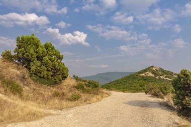 Alçak, eski dağlara giden dolambaçlı bir yolun başlangıcı.