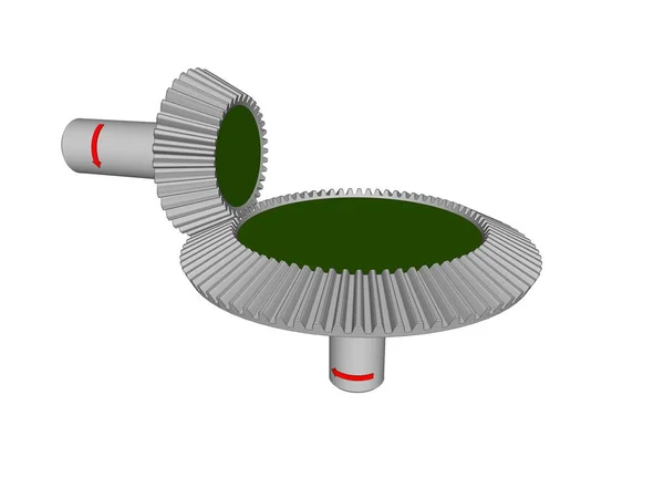 Conische Rechte Tand Gear Voor Versnellingsbak — Stockfoto