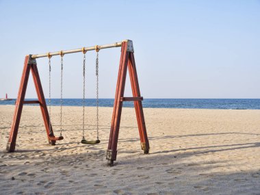 Salıncağa Yangyang beach city, Güney Kore