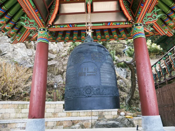 Grande Campana Tradizionale Nel Tempio Naksansa Città Yangyang Corea Del — Foto Stock