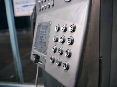 Telefon kulübesi telefon kulübesinde düğmeleri