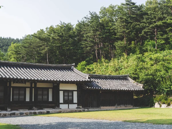 Vackra Asiatiska Hus Den Traditionella Byn Sydkorea — Stockfoto