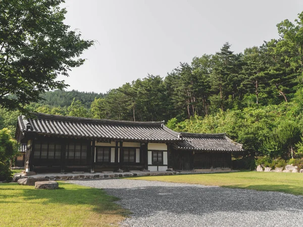 Vackra Asiatiska Hus Den Traditionella Byn Sydkorea — Stockfoto