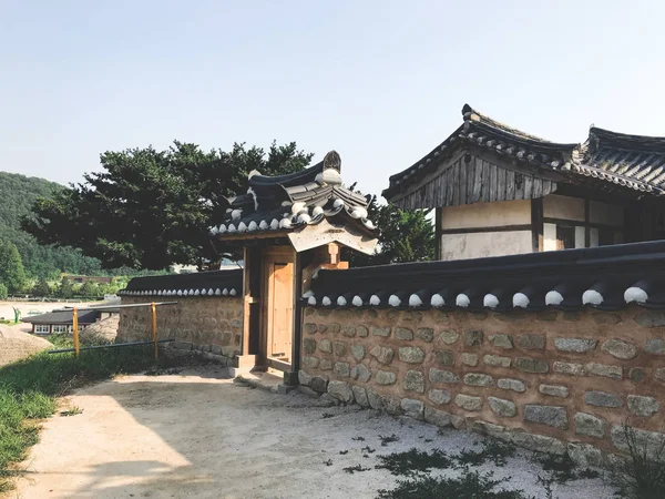 Vecchia Casa Asiatica Nel Tradizionale Villaggio Coreano Corea Del Sud — Foto Stock