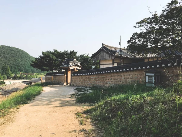 Oude Aziatische Huis Traditionele Koreaanse Dorp Zuid Korea — Stockfoto