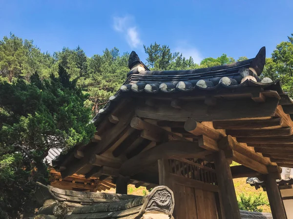 Traditional korean arbor in korean village, South Korea