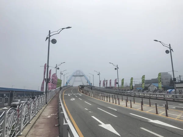 Brouillard Sokcho City Corée Sud — Photo