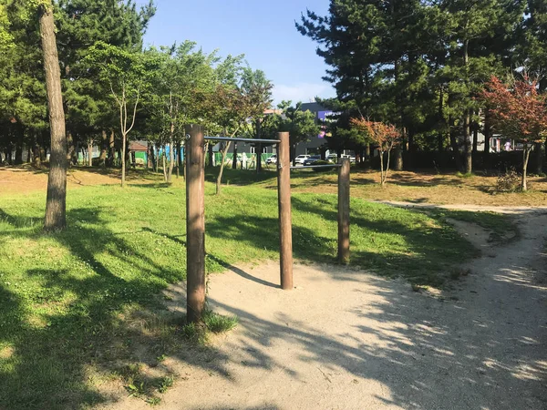 Vízszintes Sávok Park Sokcho Városban Dél Korea — Stock Fotó