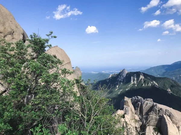 Pemandangan Dari Puncak Gunung Taman Nasional Seoraksan Korea Selatan — Stok Foto