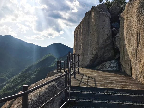 Vista Pico Montanha Parque Nacional Seoraksan Coreia Sul — Fotografia de Stock