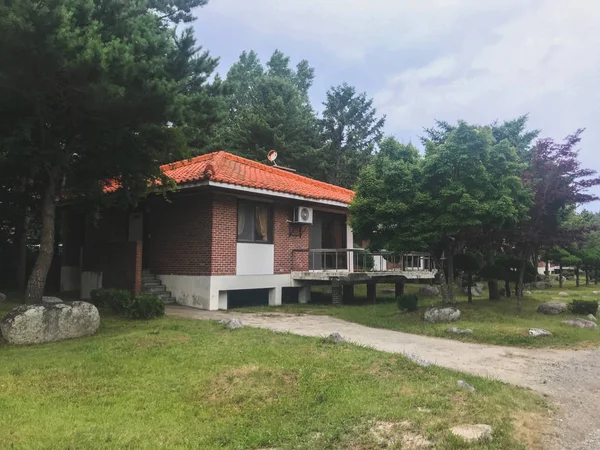 Hermosa Casa Piedra Bosque Asiático Spouth Corea —  Fotos de Stock