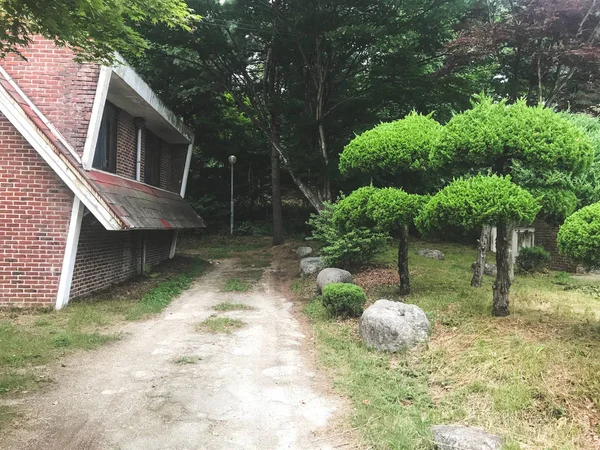 Hermosa Casa Piedra Bosque Asiático Spouth Corea —  Fotos de Stock