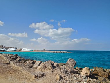 Kızıldeniz şehirde Hurghada, Mısır için güzel manzara