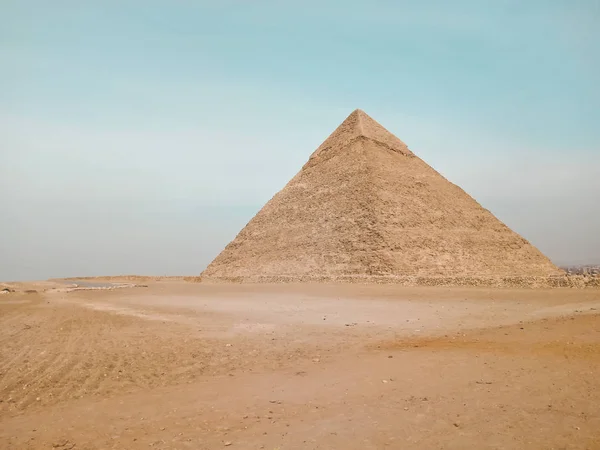 Een Weergave Van Grote Piramide Giza Egypte — Stockfoto