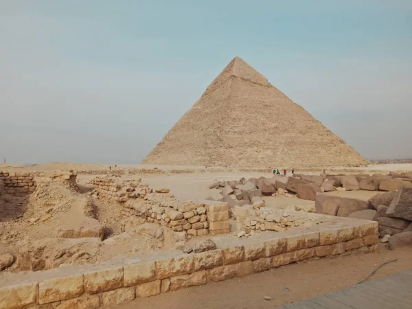 Widok Wielkiej Piramidy Gizie Egipt — Zdjęcie stockowe